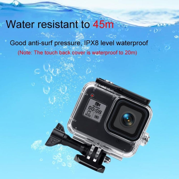 45m Waterproof Case With Touch Back Cover For Gopro Hero8