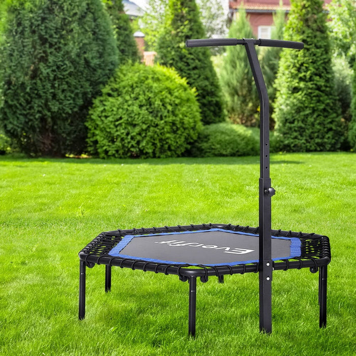 48 Inch Hexagon Trampoline Kids Exercise Fitness Adjustable