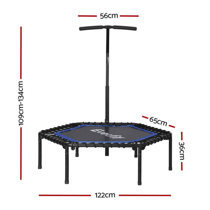 48 Inch Hexagon Trampoline Kids Exercise Fitness Adjustable