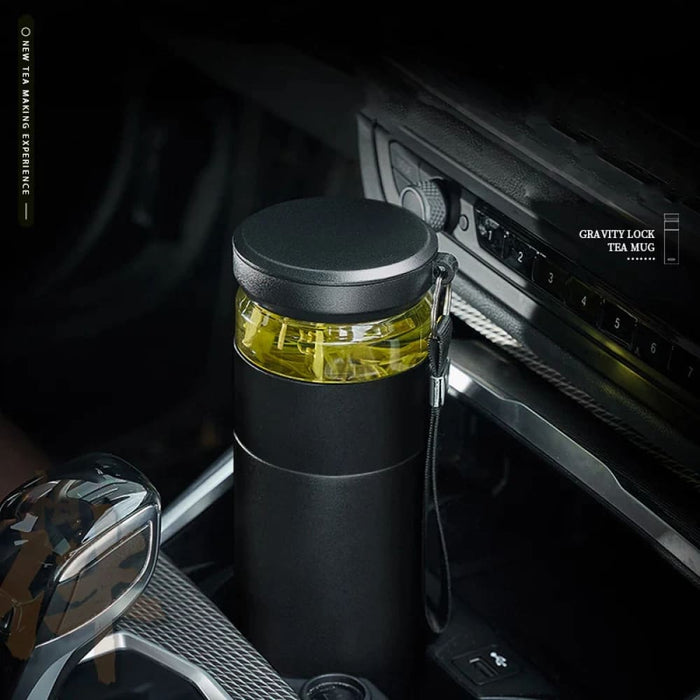 480ml Stainless Steel Coffee Cup with Lid and Ceramic Liner