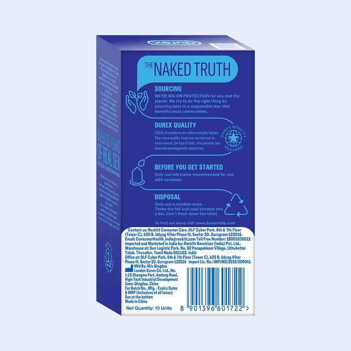 Durex Close Fit Invisible Condoms - 10 Condoms (Pack of 1)