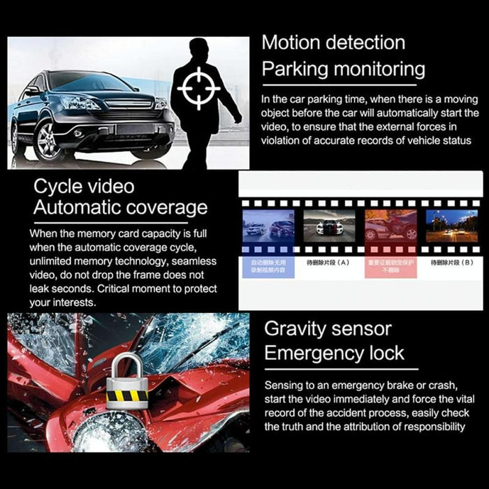 4k Dual Camera Hd Night Vision Wifi Car Dash Cam Driving
