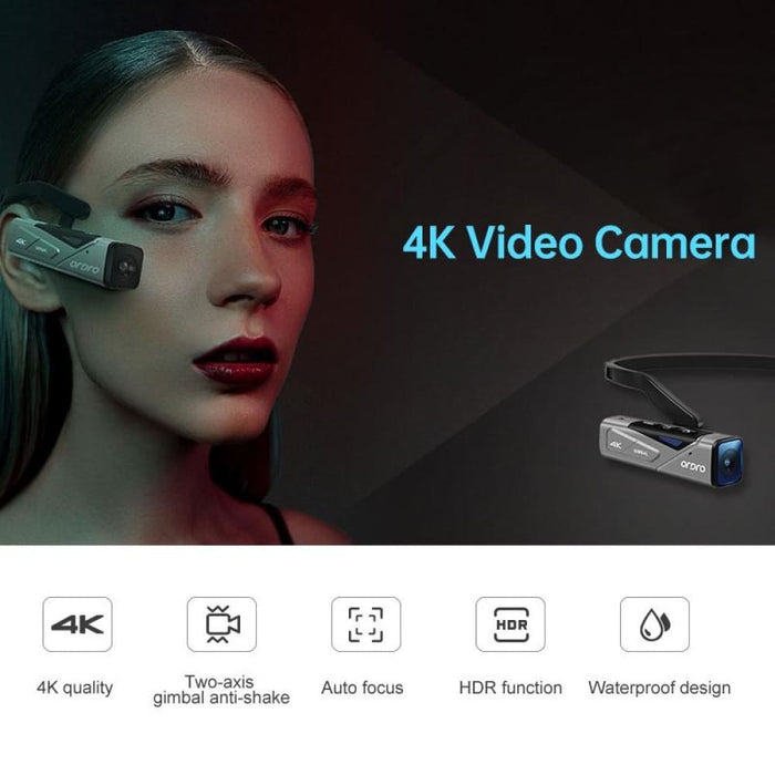 4k Head Mounted Auto Focus Live Video Smart Sports Camera