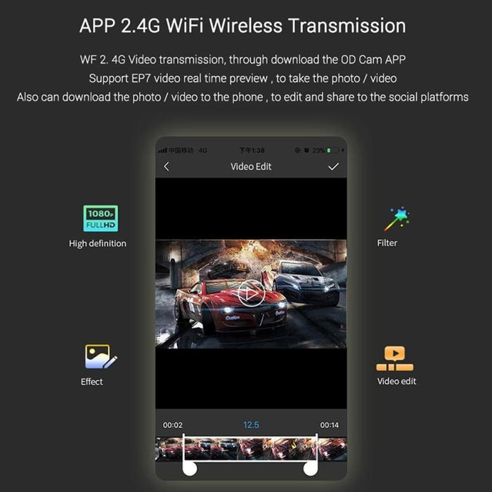 4k Head Mounted Auto Focus Live Video Smart Sports Camera