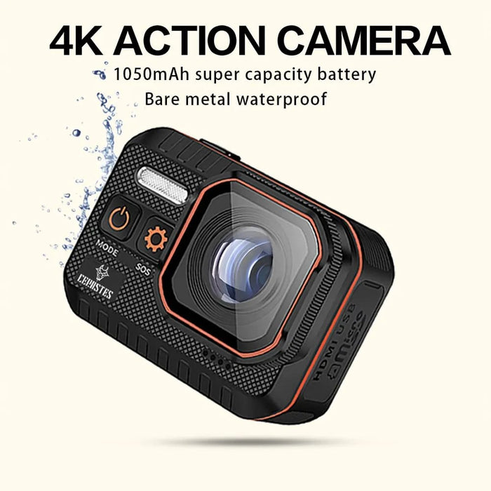 4k60fps Action Cam With Remote And Waterproof