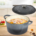 Goslash Picks 4l Enamel Dutch Oven Pot In Black Colour
