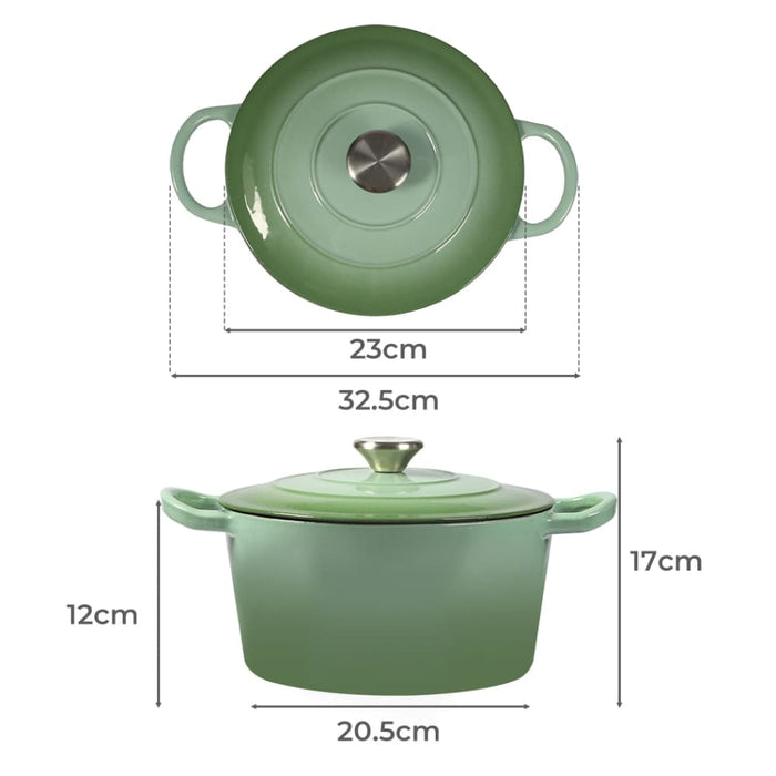 4l Enamel Dutch Oven Pot In Green Colour