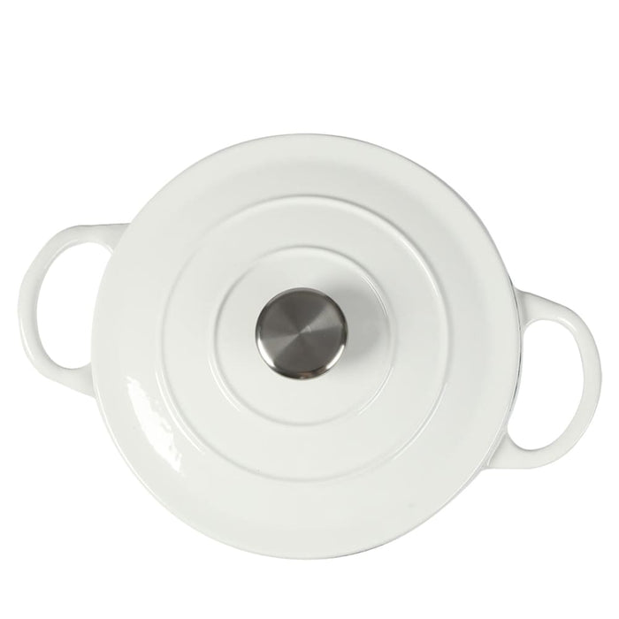Goslash Picks 4l Enamel Dutch Oven Pot in White Colour