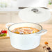 Goslash Picks 4l Enamel Dutch Oven Pot in White Colour