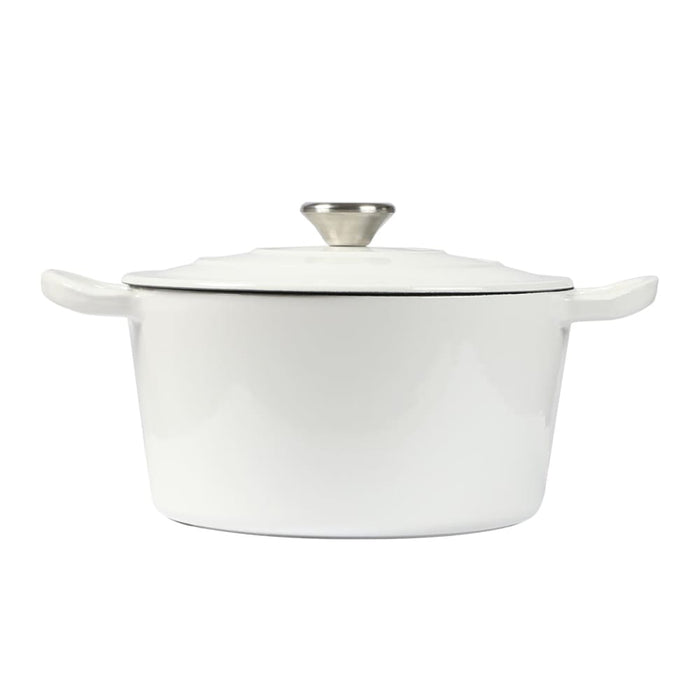 Goslash Picks 4l Enamel Dutch Oven Pot in White Colour