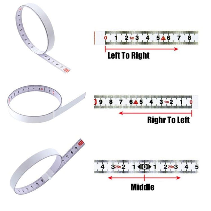 4m Sticky Scale Steel Ruler With Glue Tape Measure