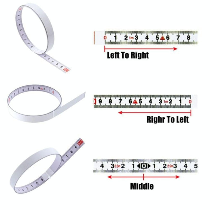 4m Sticky Scale Steel Ruler With Glue Tape Measure