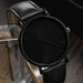 4pcs Men Black Quartz Watches with Bracelets Watch Sets