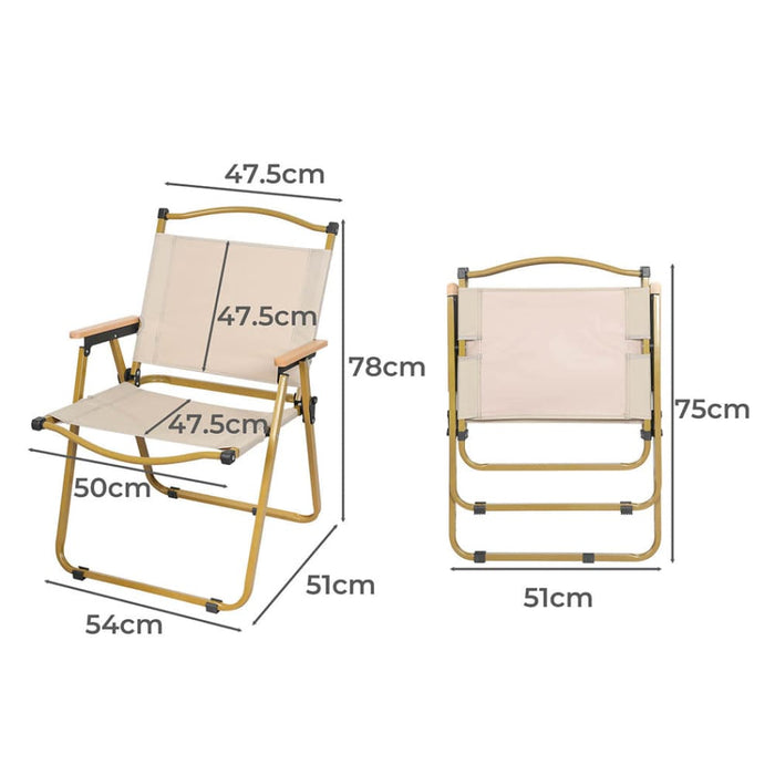 4pcs Camping Chair Folding Outdoor Portable Foldable Chairs