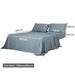 4pcs Double Size 100% Bamboo Bed Sheet Set In Grey Colour