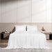 4pcs Double Size 100% Bamboo Bed Sheet Set In White Colour