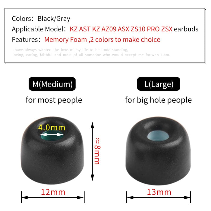 4pcs Memory Foam In-ear Earphone Tips