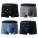 4pcs Mens Cotton Boxer Pants Antibacterial Breathable Large