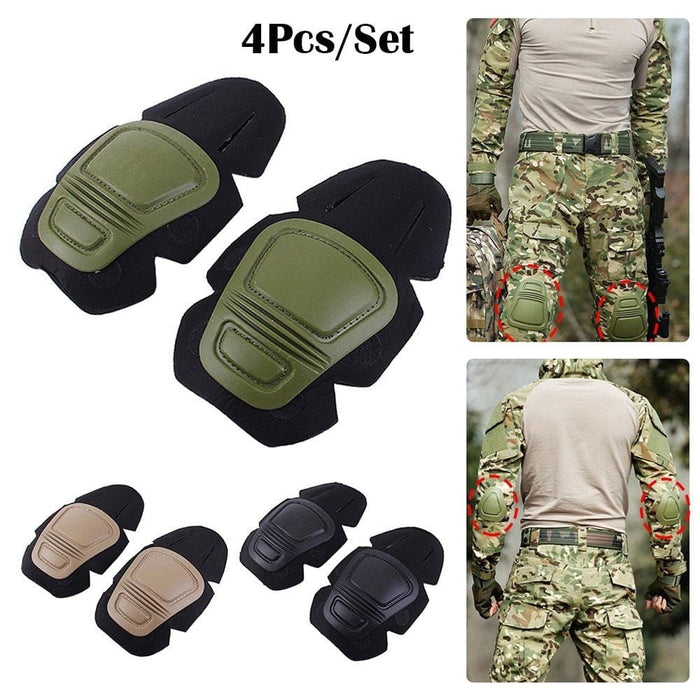 4pcs Military Tactical Airsoft Protective Knee Elbow Pad