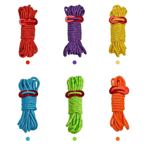 4pcs 4m Multifunction Tent Rope 4mm Refletctive Outdoor