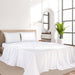 4pcs Queen Size 100% Bamboo Bed Sheet Set In White Colour