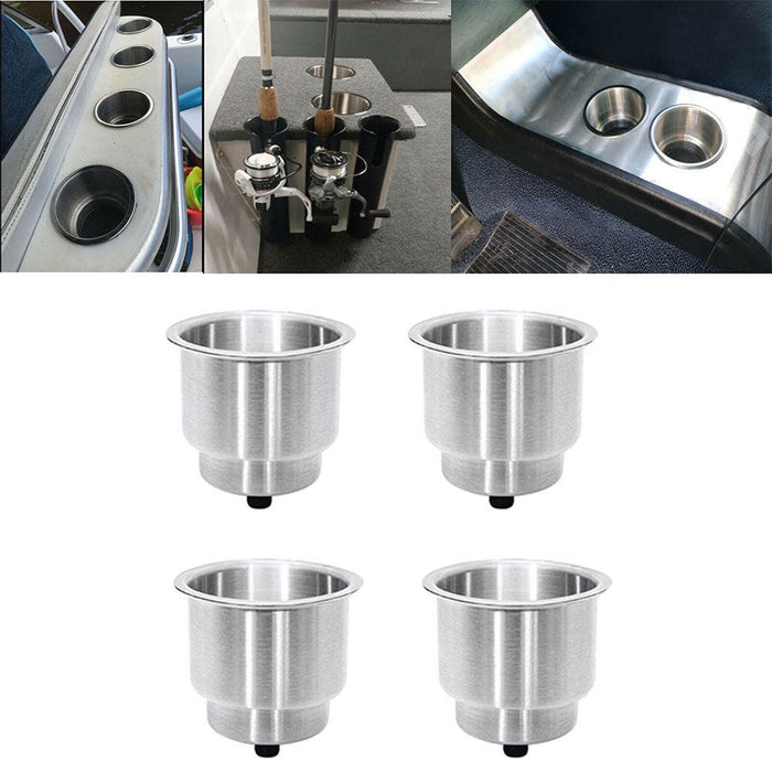 4pcs Stainless Drink Cup Holder Insert for Boat Car Truck