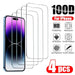4pcs Tempered Glass for Iphone 14 Pro Max Plus 14pro Screen