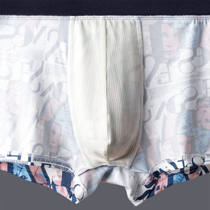 4pcs Man Underwear Boxers Breathable Polyester Innerwear