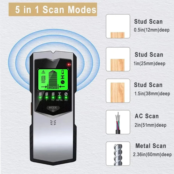 5 In 1 Wall Scanner For Studs Wires And Metal