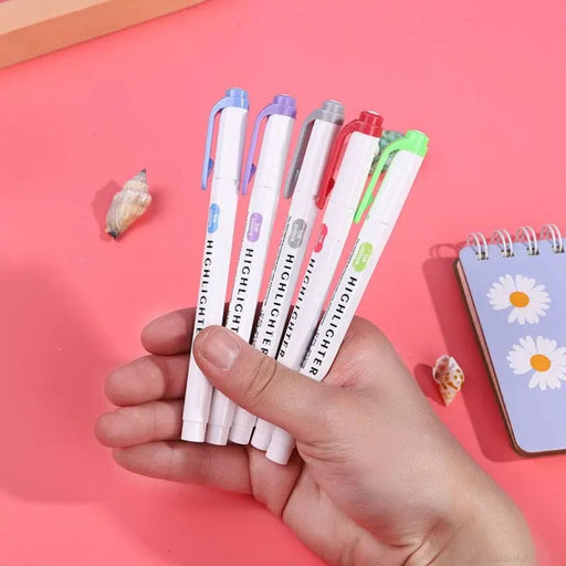 5 10 Colour Dual Tip Highlighters Kawaii Japanese Art