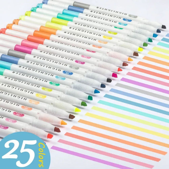 5 10 Colour Dual Tip Highlighters Kawaii Japanese Art