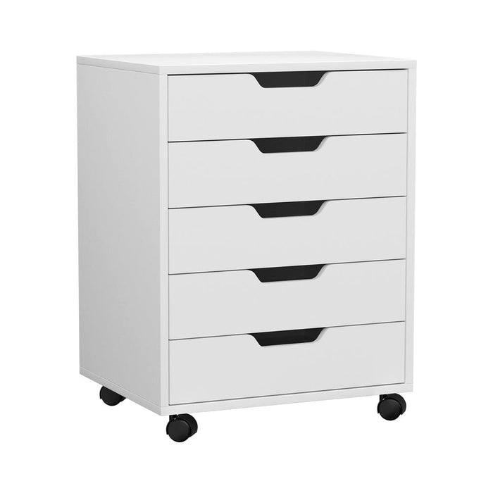 5-drawer Filing Cabinet Mobile Rolling Storage Chest