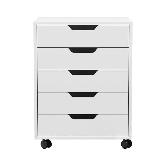 5-drawer Filing Cabinet Mobile Rolling Storage Chest