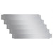 Set of 5 Flexible Lawn Fence Galvanised Steel 100 x 14 Cm