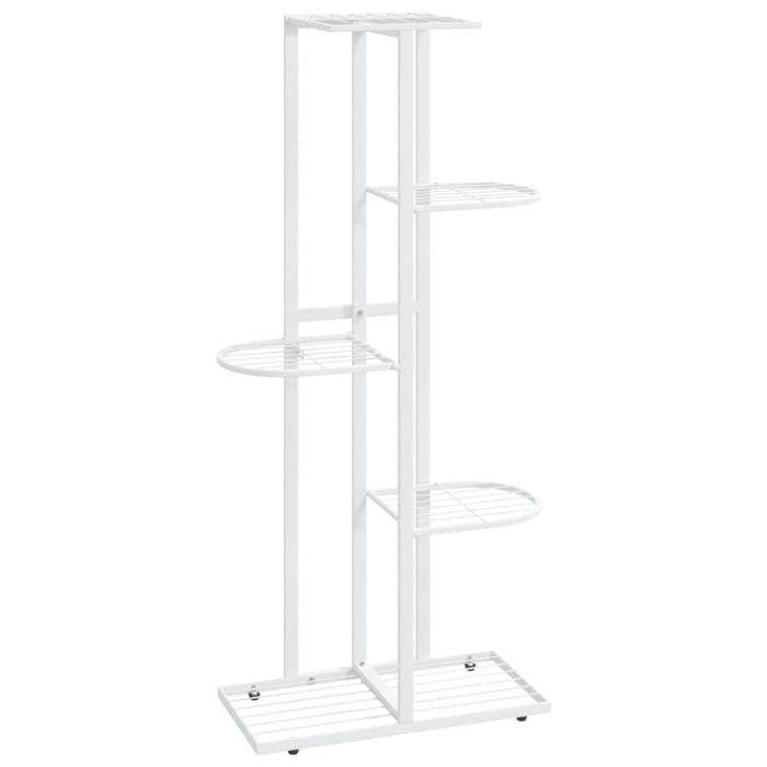 5-floor Flower Stand 43x22x98 Cm White Metal Ttlooo