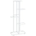 5-floor Flower Stand 43x22x98 Cm White Metal Ttlooo