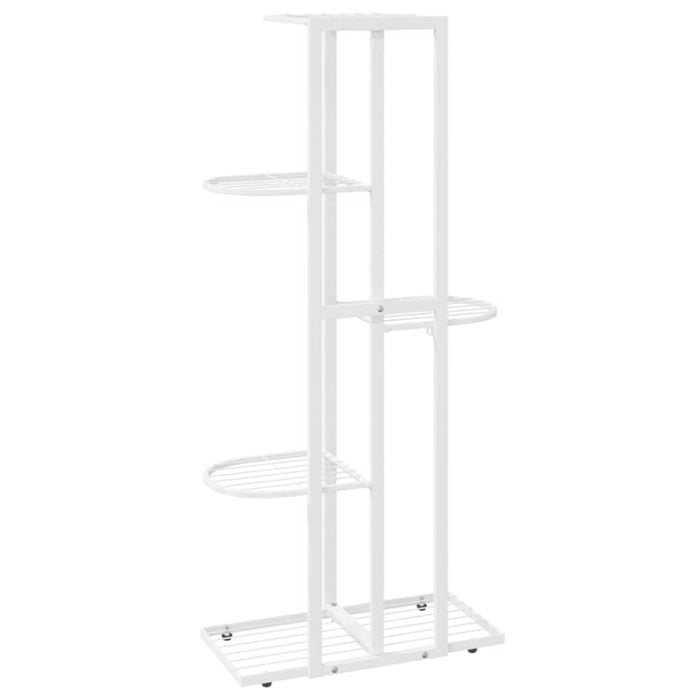 5-floor Flower Stand 43x22x98 Cm White Metal Ttlooo