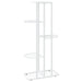 5-floor Flower Stand 43x22x98 Cm White Metal Ttlooo