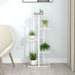 5-floor Flower Stand 43x22x98 Cm White Metal Ttlooo