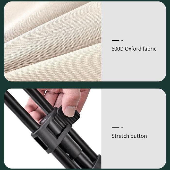 5 Inch Wheel Beige Folding Beach Wagon Cart Trolley Garden