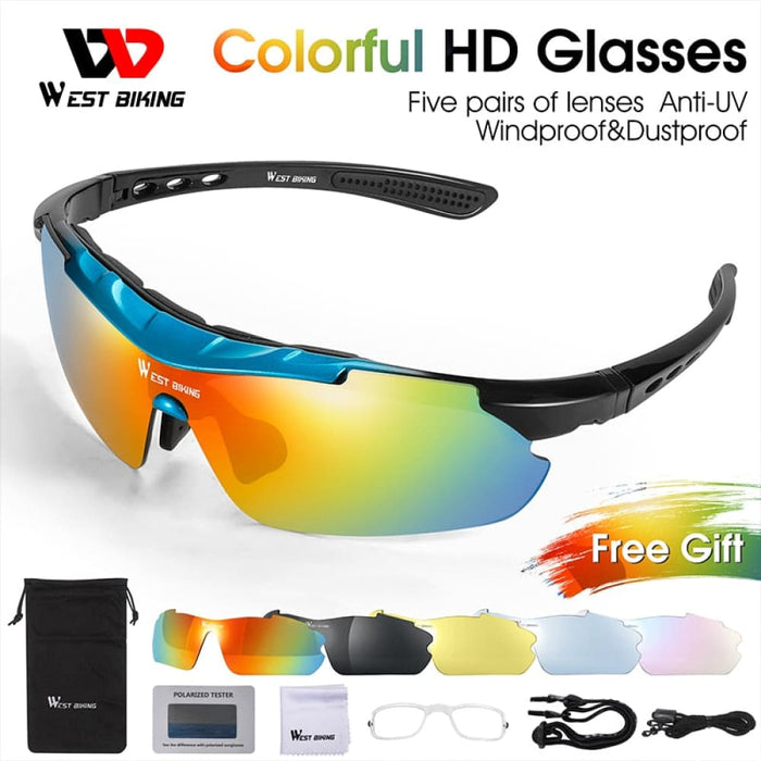 5 Lenses Sun Glasses for Cycling
