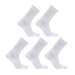 5 Pack Medium White 3d Seamless Crew Socks Slim Breathable