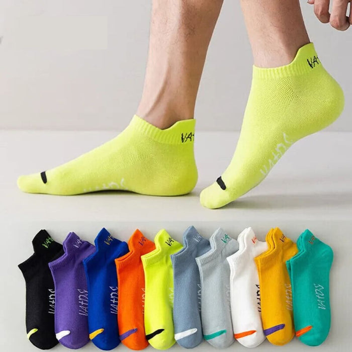 5 Pairs Mens Bright Ankle Socks Breathable Deodorant