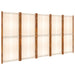 5-panel Room Divider Cream White 350x180 Cm Tokonp