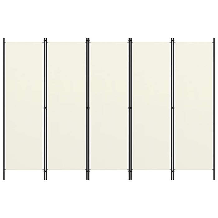 5 Panel Room Divider Cream White Gl42
