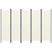 5 Panel Room Divider Cream White Gl42