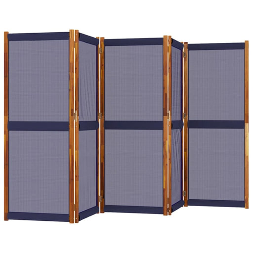5-panel Room Divider Dark Blue 350x180 Cm Abbttlo