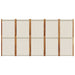 5-panel Room Divider Light Grey 350x180 Cm Abbttpi