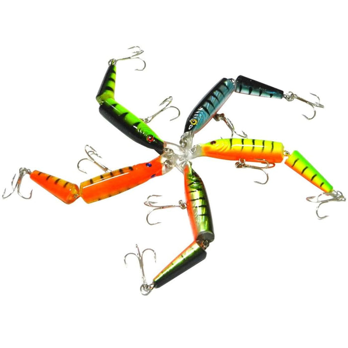 5 Piece 10.5cm 9.6g 2 Section Hard Plastic Fishing Lures Set