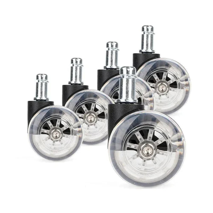 5 Piece 2 Office Chair Caster Wheels Swivel Soft Safe Pu